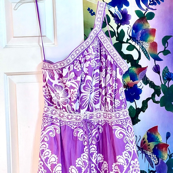 🌺🎉HP🎉🌺 NWT Farm Rio Lilac Sweet Garden Maxi Dress - Picture 10 of 16